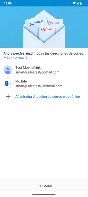 Seleccione IR A GMAIL