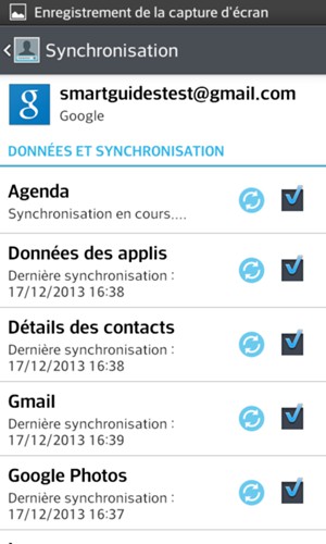 Vos informations seront synchronisées