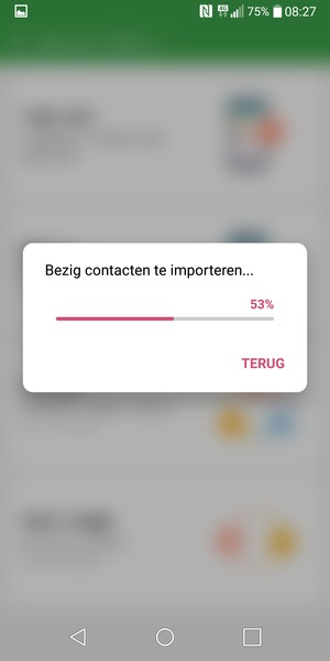 Uw contactpersonen worden opgeslagen naar uw Google-account en naar uw telefoon de volgende keer dat Google gesynchroniseerd wordt.