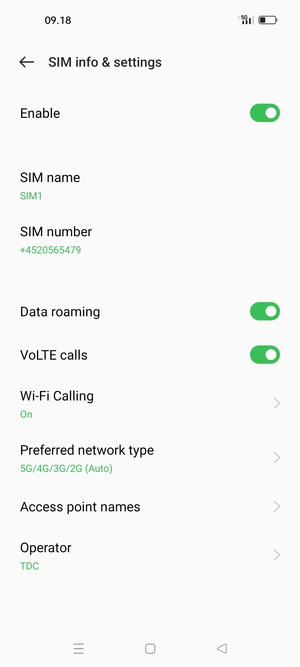 Turn Data roaming on or off
