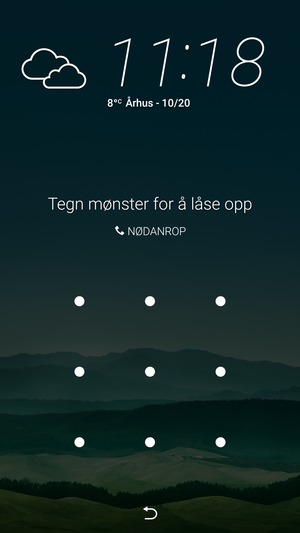 Telefonen din er nå sikret med en skjermlås.