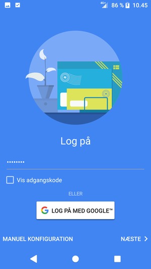 Indtast din Gmail adgangskode og vælg NÆSTE
