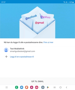 Velg GÅ TIL GMAIL