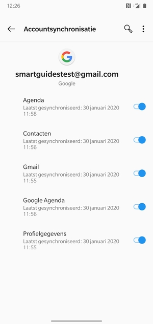 Selecteer de Menu-knop