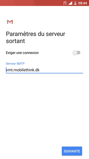 Désactiver le Exiger une connexion et sélectionner SUIVANTE