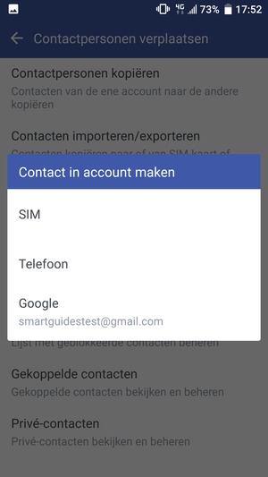 Selecteer Google