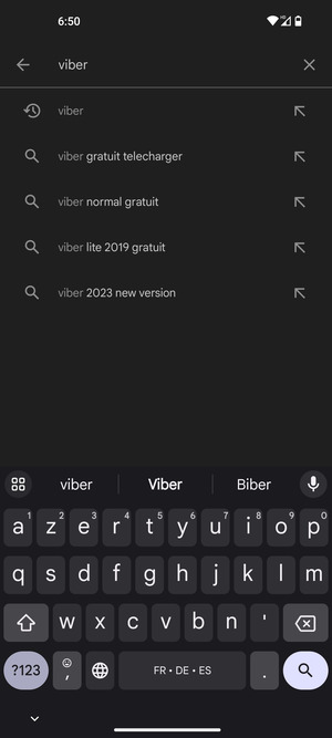Saisissez le nom de l'appli et sélectionnez Rechercher