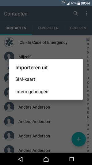Selecteer SIM-kaart