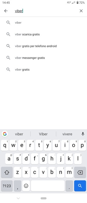 Inserisci il nome dell'app e seleziona Ricerca