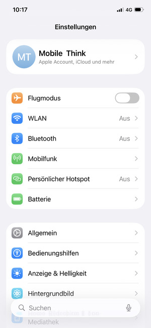 Wählen Sie Allgemein