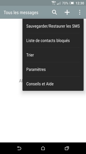 Sélectionnez Paramètres