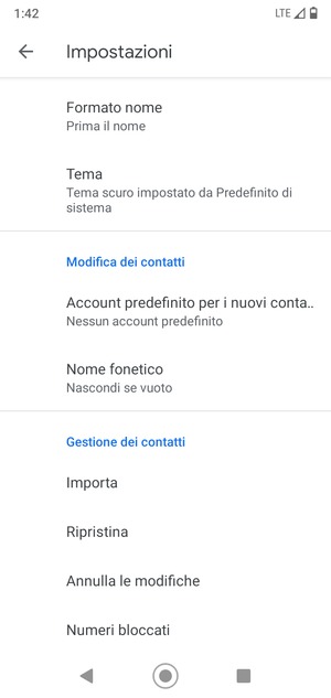 Seleziona Importa
