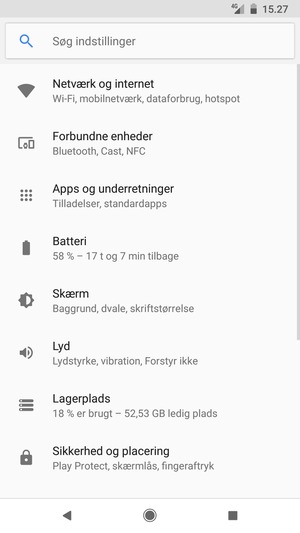 Vælg Netværk og internet