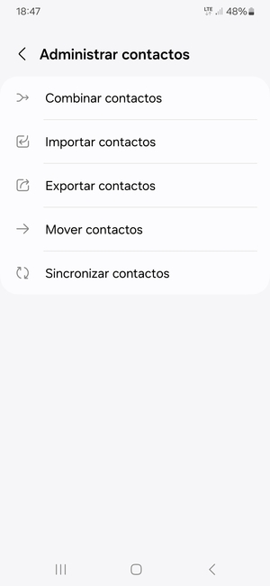 Seleccione Importar contactos