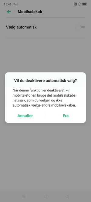 Vælg Fra