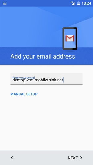 Enter your Email address and select NEXT