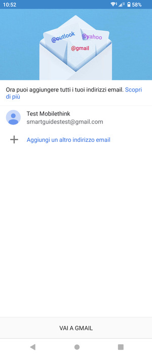 Seleziona VAI A GMAIL