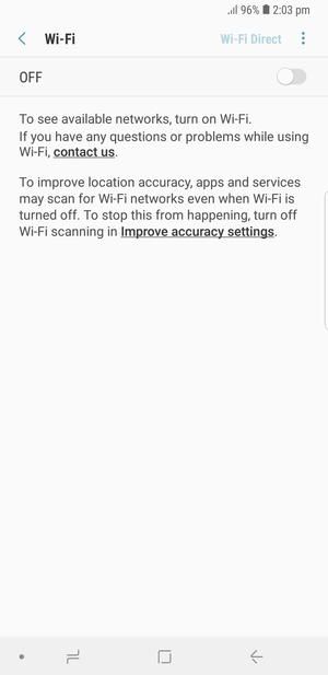 Turn on Wi-Fi