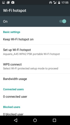 Your phone is now set up for use as a modem