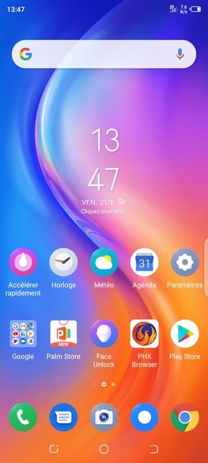 Sélectionnez Google