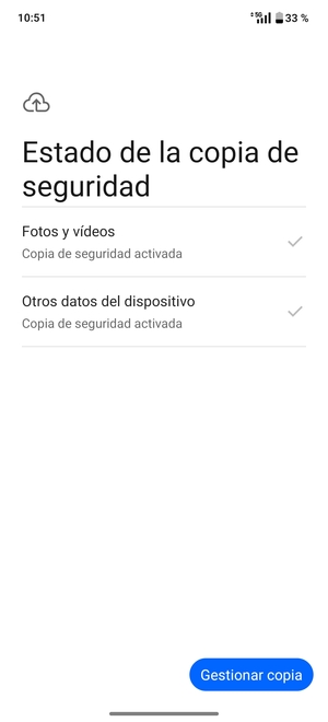 Seleccione Gestionar copia