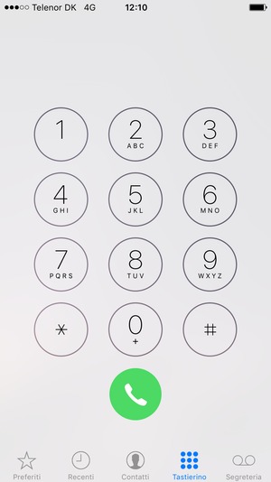 Inserisci il numero del Centro di servizio SMS e seleziona Chiamata