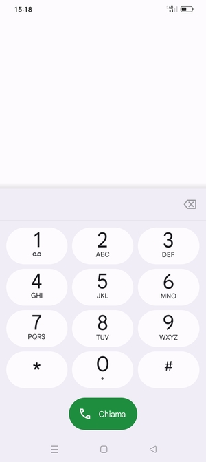 Premi e tieni premuto il numero 1