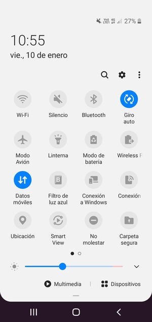 Seleccione Silencio para volver al modo de sonido