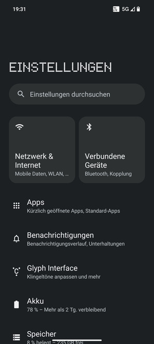 Wählen Sie Netzwerk & Internet