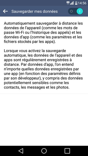 Sélectionnez le bouton Retour