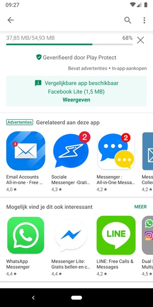 Wacht tot het installatieproces beëindigd is