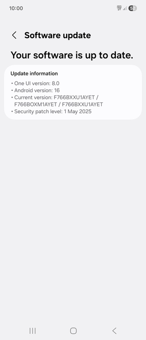 If your phone is  up to date, you will see the following screen