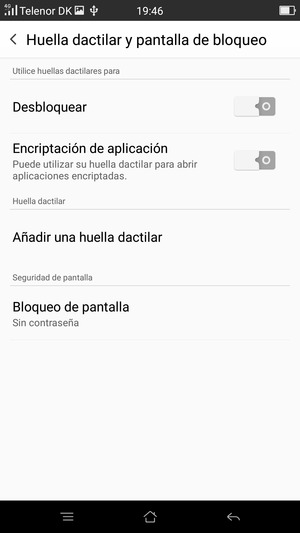 Seleccione Bloqueo de pantalla