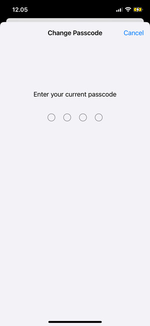 Enter your old passcode