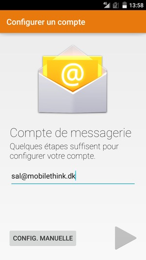 Saisissez votre adresse e-mail et sélectionnez Suivant