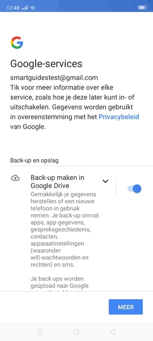 Selecteer MEER