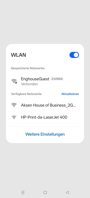 Schalten Sie WLAN aus