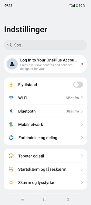 Vælg Mobilnetværk