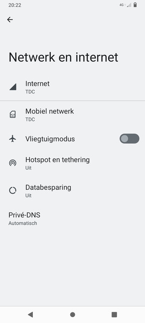Selecteer Mobiel netwerk