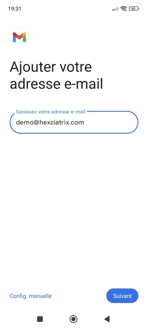 Saisissez votre adresse e-mail et sélectionnez Suivant