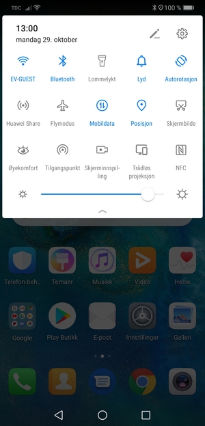 Slå av Wi-Fi og Bluetooth