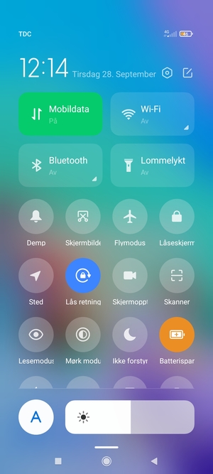 Slå på Batterisparer