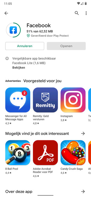 Wacht tot het installatieproces beëindigd is