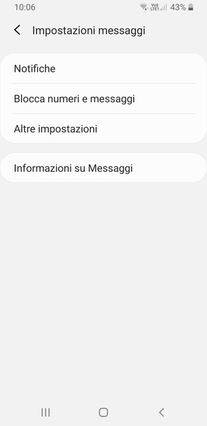 Seleziona Altre impostazioni