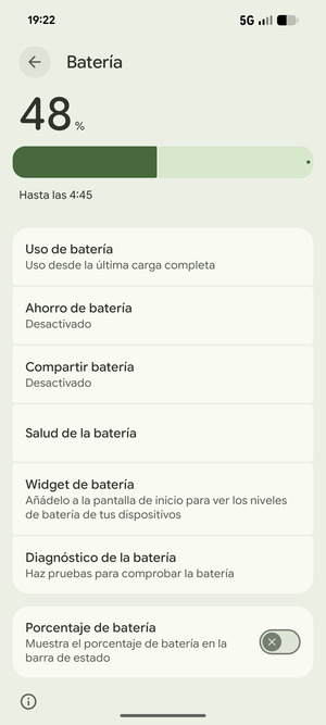 Seleccione Ahorro de batería