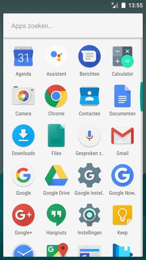 Scroll naar en selecteer Instellingen