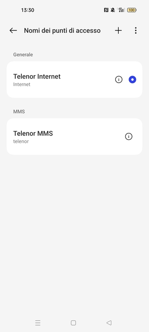 Seleziona il tasto Menu