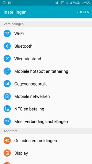Selecteer Wi-Fi