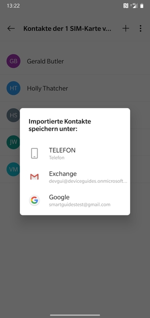 Wählen Sie Ihr Google Konto