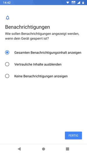 Wählen Sie die gewünschte Option und wählen Sie FERTIG